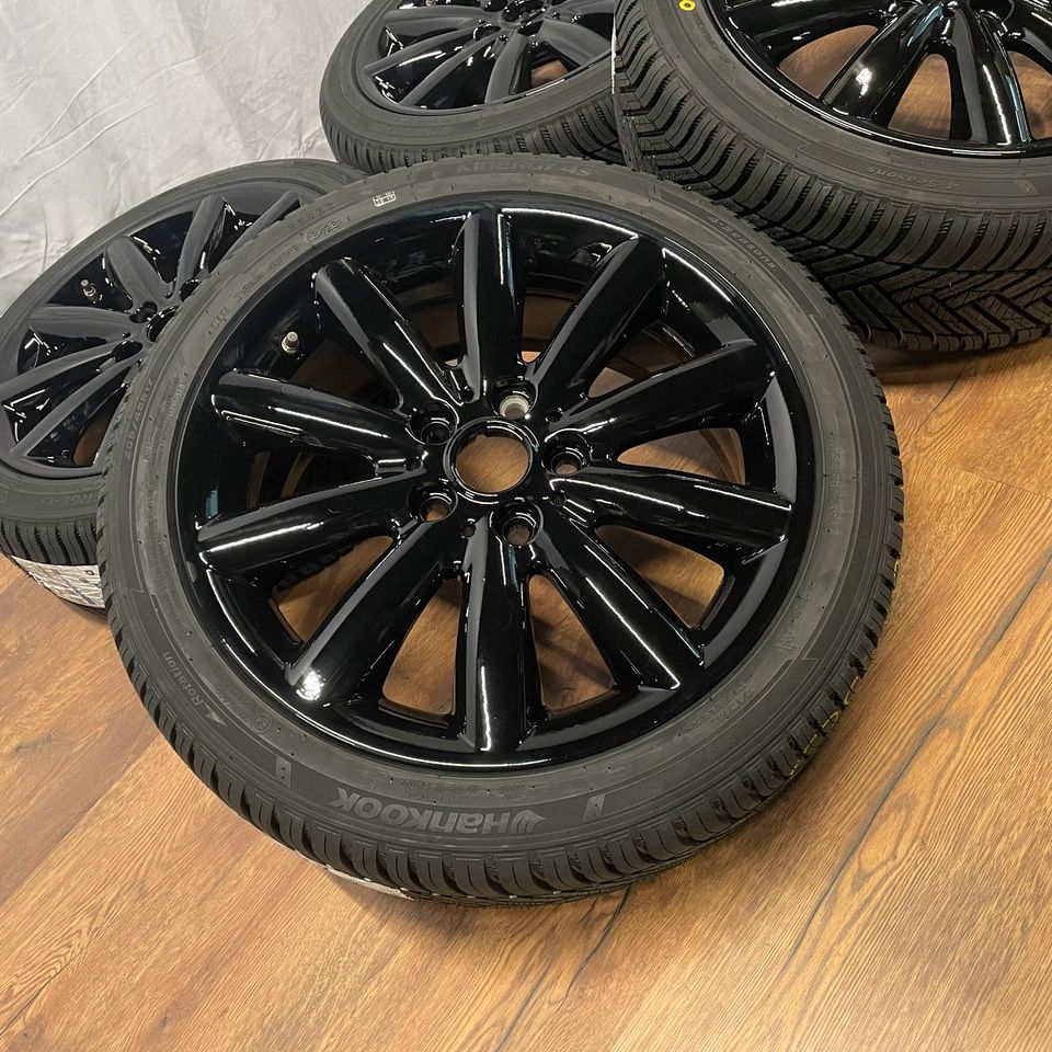 Originale 17 Zoll Mini F55 Cosmos Spoke 499 Alufelgen Ganzjahresreifen Felgen Leichtmetallfelgen schwarz glänzend (weitere Farben möglich)