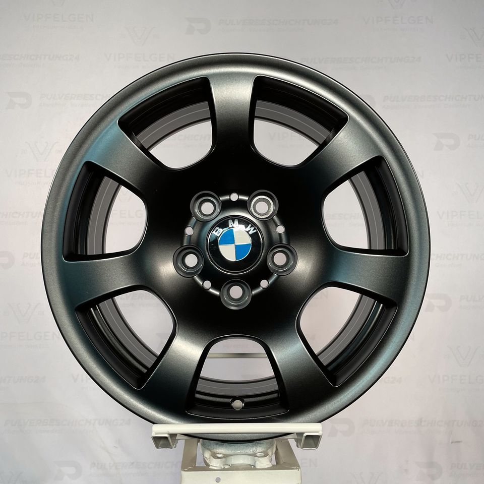 Originale 16 Zoll BMW 5er E60 E61 Styling 134 Trapezspeiche Alufelgen Felgen Leichtmetallfelgen schwarz matt (weitere Farben möglich)