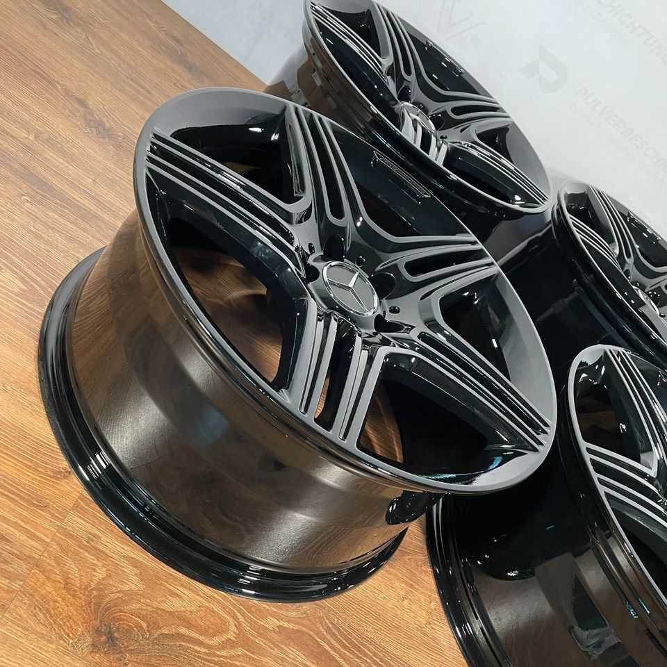 Originale 19 Zoll AMG Mercedes SL R231 W231 SL63 SL65 Alufelgen Felgen Leichtmetallfelgen schwarz glänzend (weitere Farben möglich)