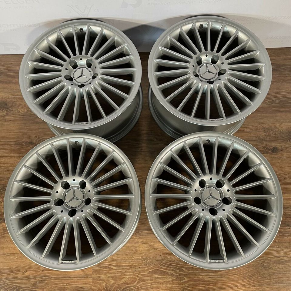 Оригинальные 18-дюймовые легкосплавные диски AMG Mercedes E-Class W210 8J + 9J Rims alloy wheels silver