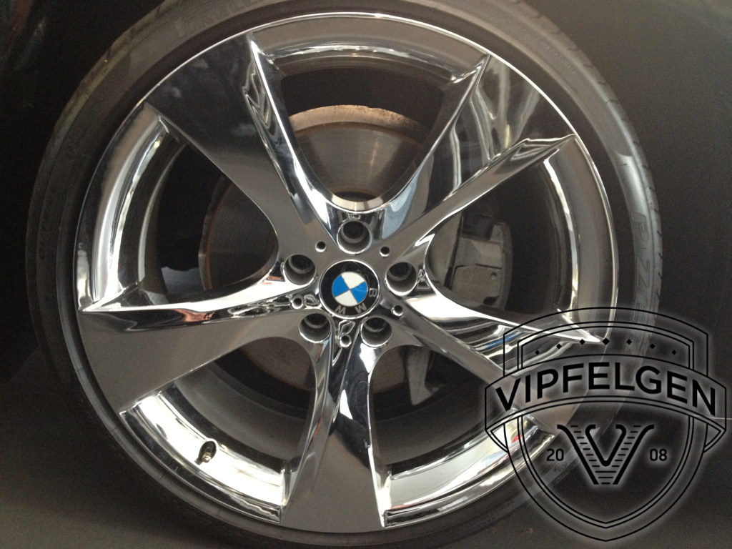 Satz 21" BMW Styling 311 Sternspeiche chrom 7er F01 F02 Sommerräder Kompletträder