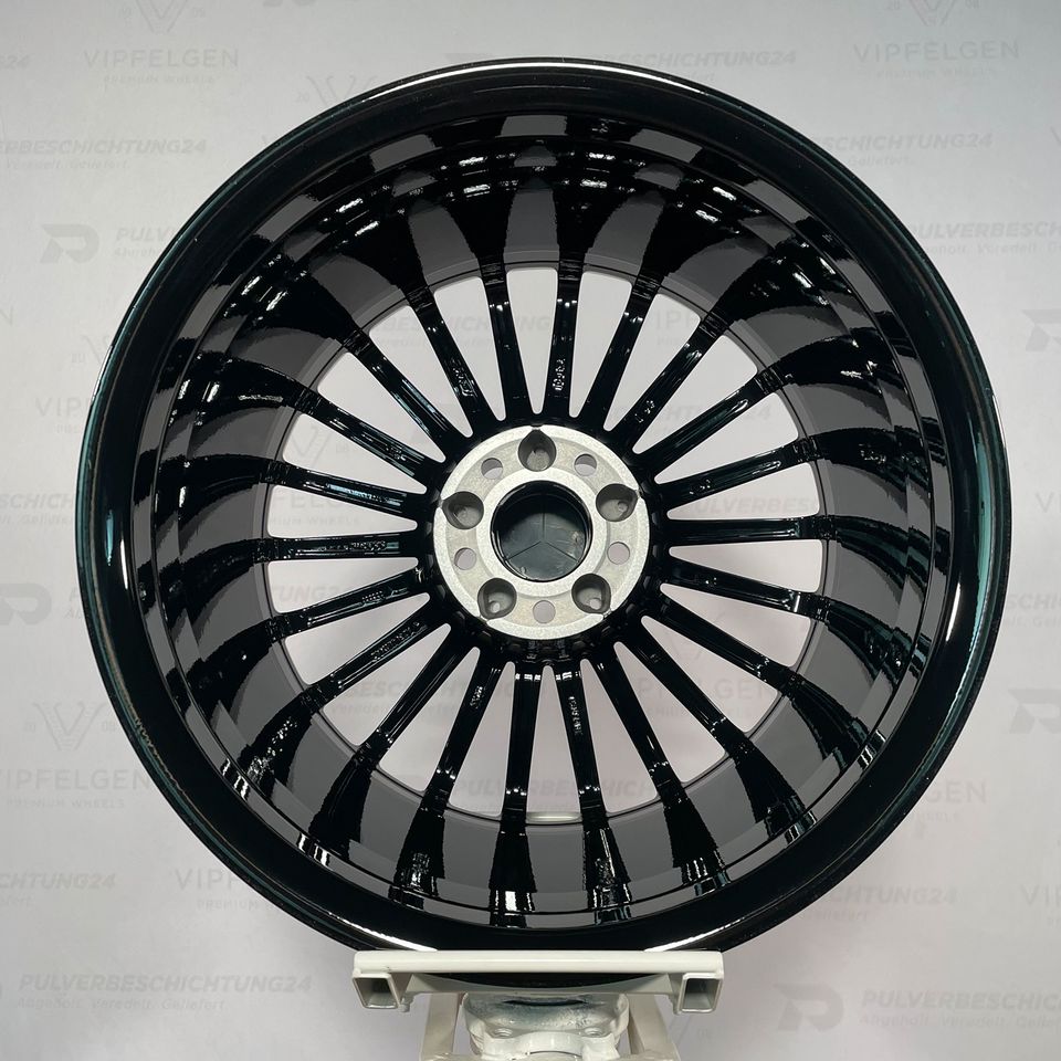Originale 18 Zoll AMG Mercedes CLS C219 W219 Styling V Alufelgen Felgen Leichtmetallfelgen schwarz glänzend mit glanzgedrehtem Rand (weitere Farben möglich)