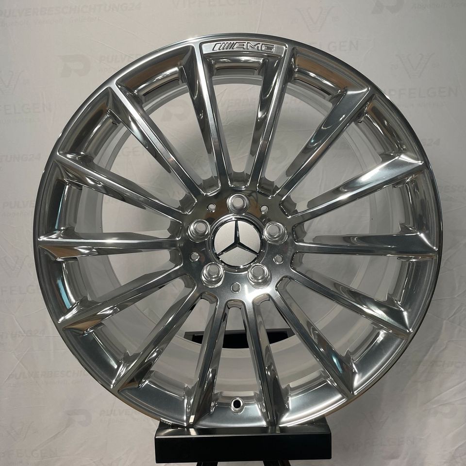 Originale 19 Zoll Mercedes W205 C205 AMG Turbinen Alufelgen Felgen Leichtmetallfelgen hochglanzverdichtet 