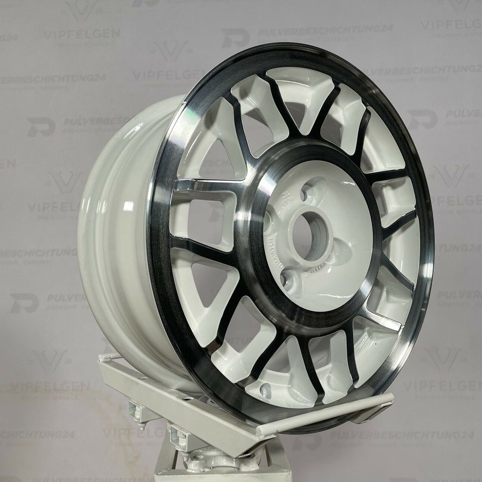 Originale 14 Zoll VW Golf 1 2 AVUS Snowflake Alufelgen Felgen Leichtmetallfelgen weiß glanzgedreht (weitere Farben möglich)