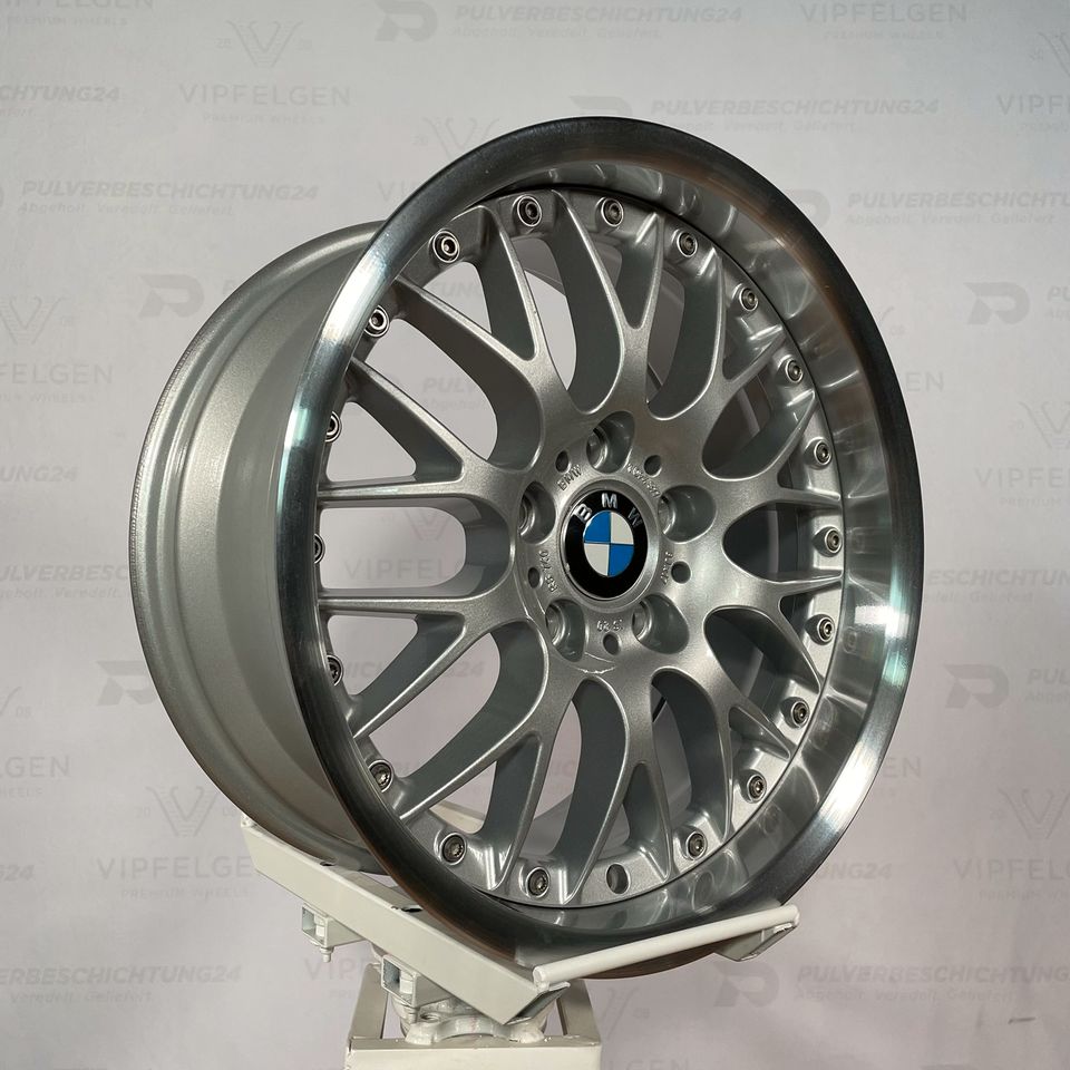 Originale 17 Zoll BMW 5er E39 Styling 42 BBS RS740 Alufelgen Felgen Leichtmetallfelgen silber glänzend mit glanzgedrehtem Bett (weitere Farben möglich)