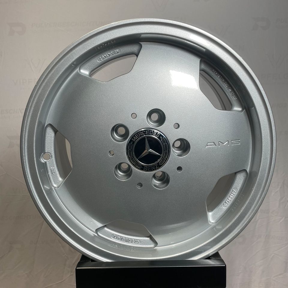 Originale 15 Zoll AMG Mercedes S-Klasse W126 C126 OZ Alufelgen Felgen Leichtmetallfelgen Silber (weitere Farben möglich) 