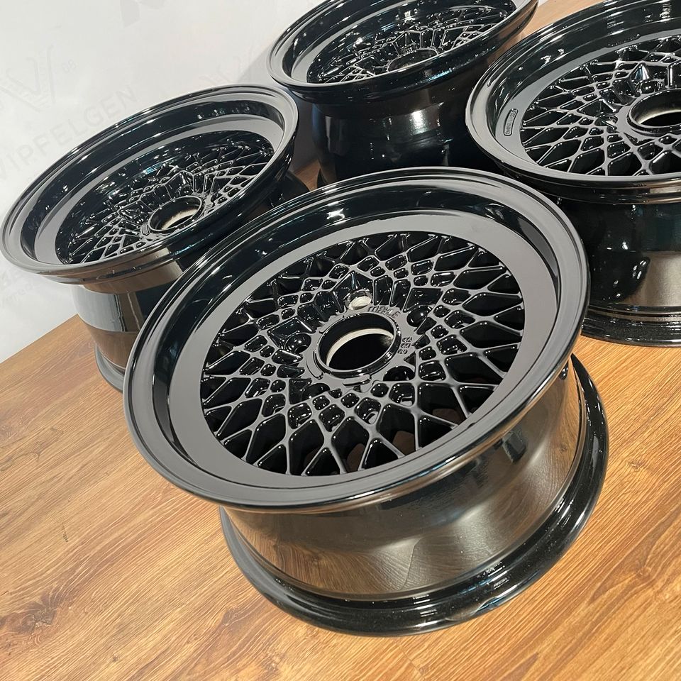 Originale 15 Zoll BBS Mahle Alufelgen 5x130 Porsche 911 964 928 Felgen Leichtmetallfelgen schwarz glänzend (weitere Farben möglich)