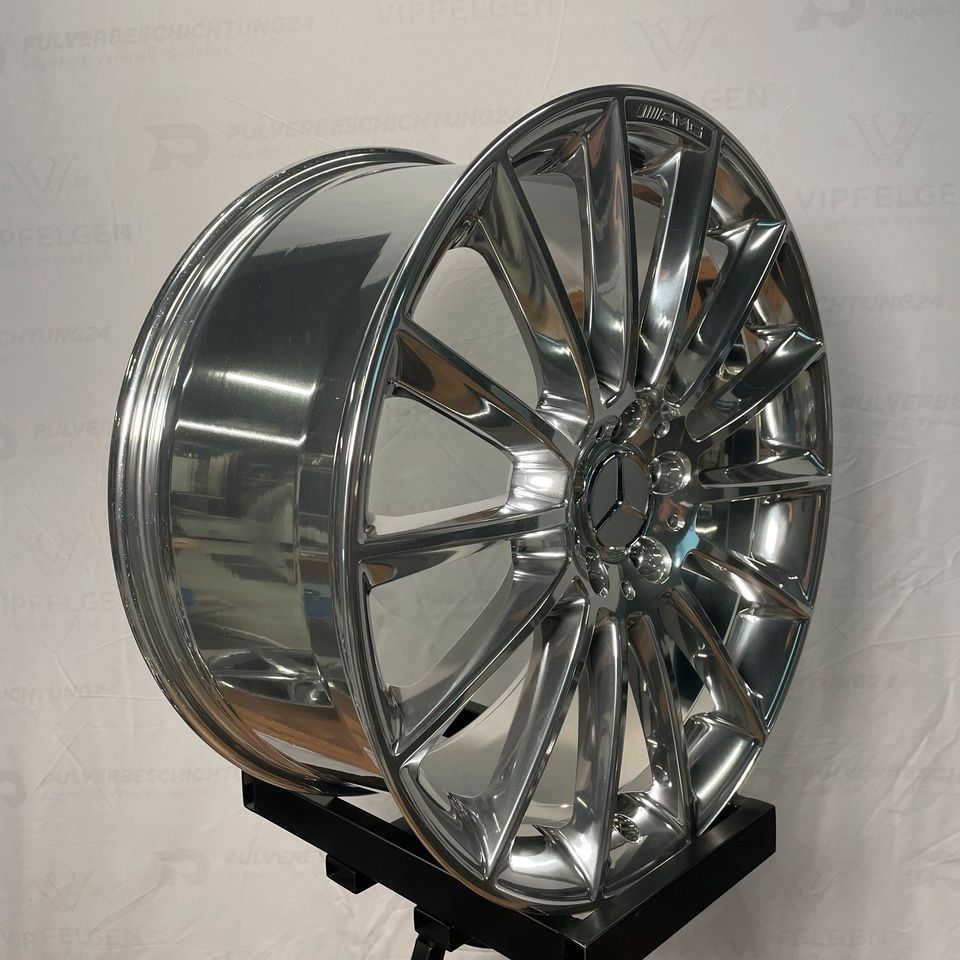 Originale 19 Zoll Mercedes W205 C205 AMG Turbinen Alufelgen Felgen Leichtmetallfelgen hochglanzverdichtet 