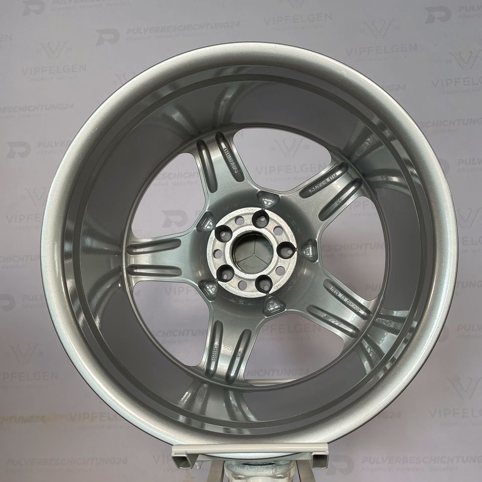 Originale 19 Zoll Mercedes CL C215 AMG Alufelgen Felgen Leichtmetallfelgen silber glänzend mit glanzgedrehtem Rand (weitere Farben möglich)