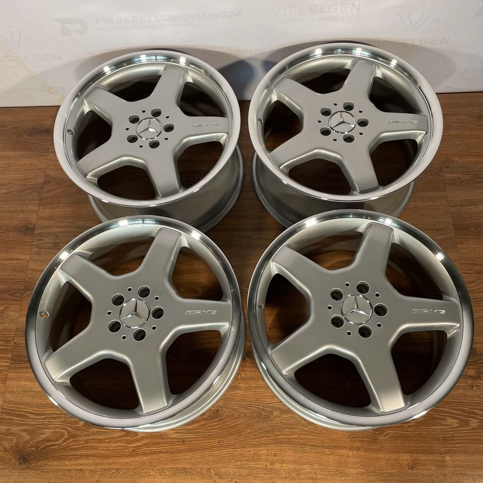 Originale 19 Zoll Mercedes CL C215 AMG Alufelgen Felgen Leichtmetallfelgen silber glänzend mit glanzgedrehtem Rand (weitere Farben möglich)