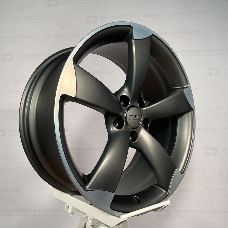 Original 21 Zoll Audi A8 S8 4H D4 Rotor Alufelgen Felgen Leichtmetallfelgen anthrazit glanzgedreht (weitere Farben möglich)