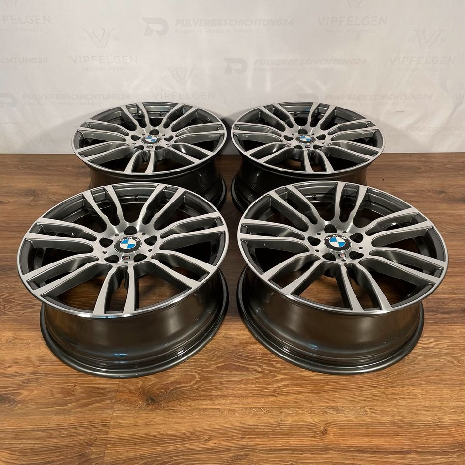 Originale 19 Zoll BMW 3er F30 F31 Styling M403 Sternspeiche Alufelgen Leichtmetallfelgen Felgen anthrazit glanzgedreht mit montierter und gewuchteter Sommerbereifung von Michelin PS4Sund RDKS (weitere Farben möglich)