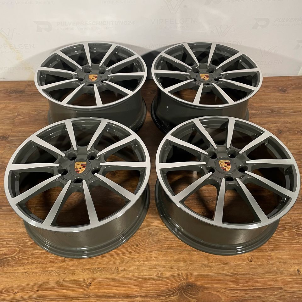 Originale 20 Zoll Porsche 991.2 C4 "Carrera Classic Rad" Alufelgen Felgen Leichtmetallfelgen anthrazit mit glanzgedrehter Front (weitere Farben möglich)