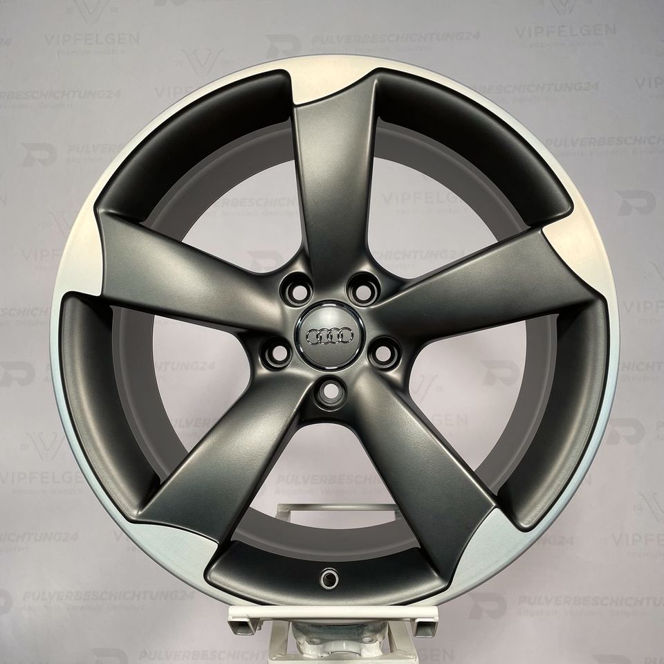 Original 21 Zoll Audi A8 S8 4H D4 Rotor Alufelgen Felgen Leichtmetallfelgen anthrazit glanzgedreht (weitere Farben möglich)