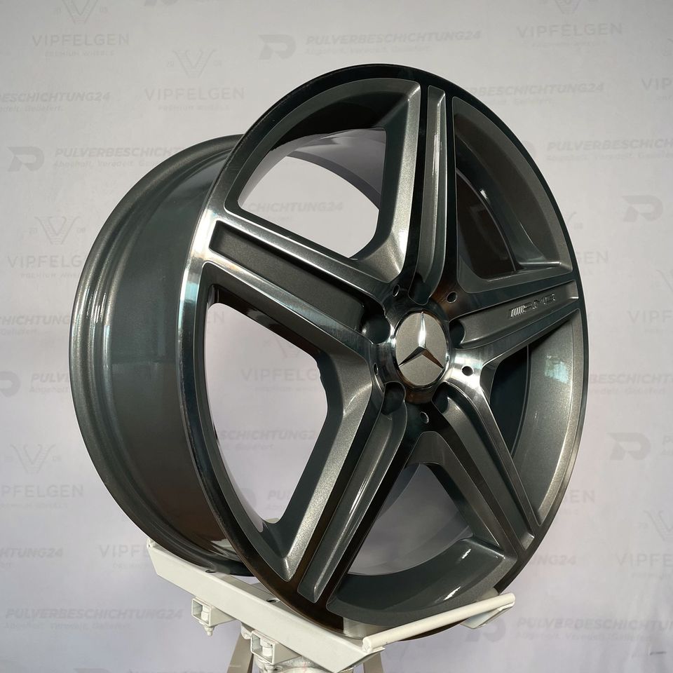 Originale 18 Zoll Mercedes CLK W209 C209 63 55 AMG Alufelgen Felgen Leichtmetallfelgen in himalaya grau mit glanzgedrehter Front (weitere Farben möglich)