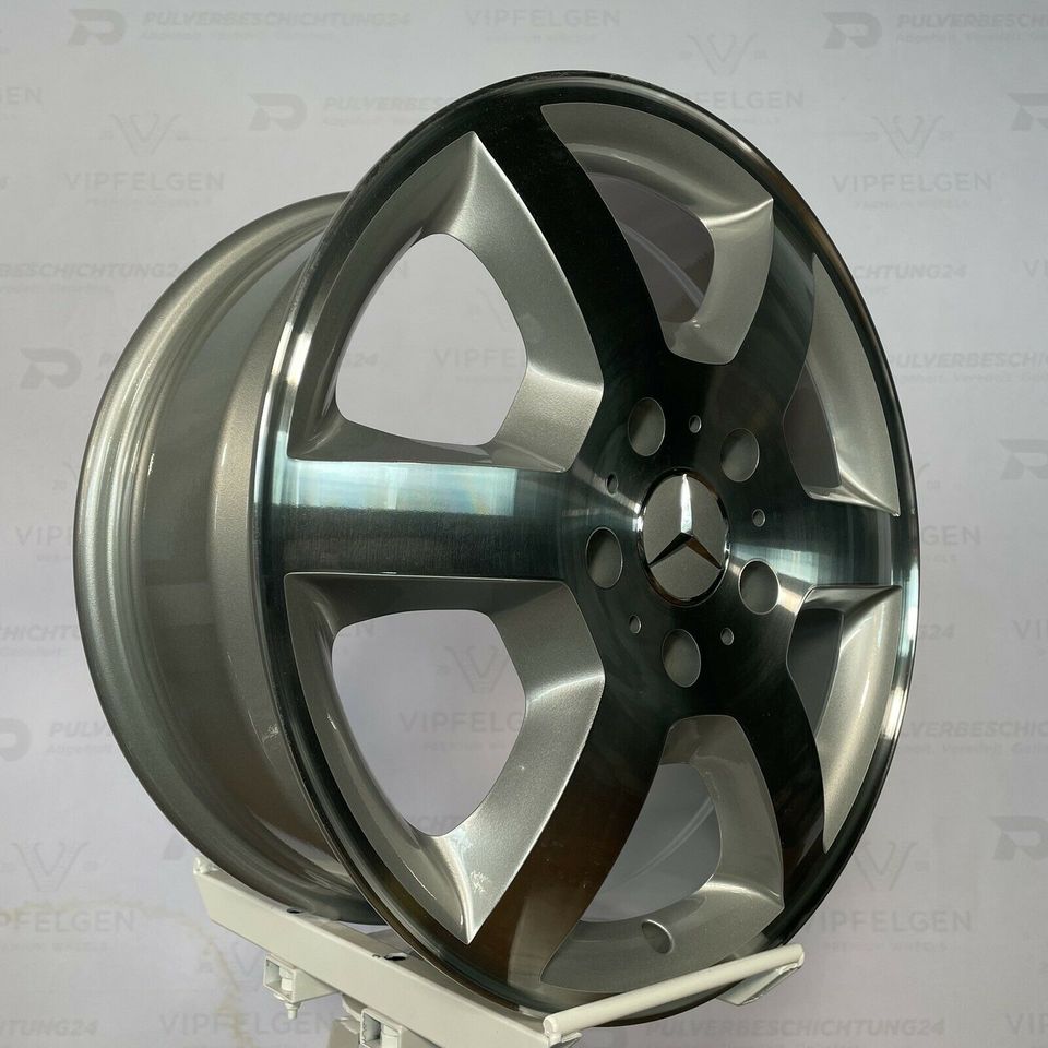 Originale 18 Zoll Mercedes G-Klasse W463 Alufelgen Felgen Leichtmetallfelgen Silber mit glanzgedrehter Front (andere Farben möglich)