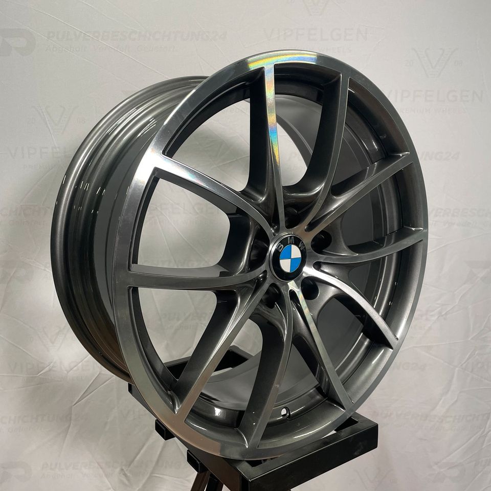 Originale 20 Zoll BMW 6er F12 F13 Styling 356 V-Speiche Alufelgen Felgen Leichtmetallfelgen anthrazit mit glanzgedrehter Front (weitere Farben möglich)