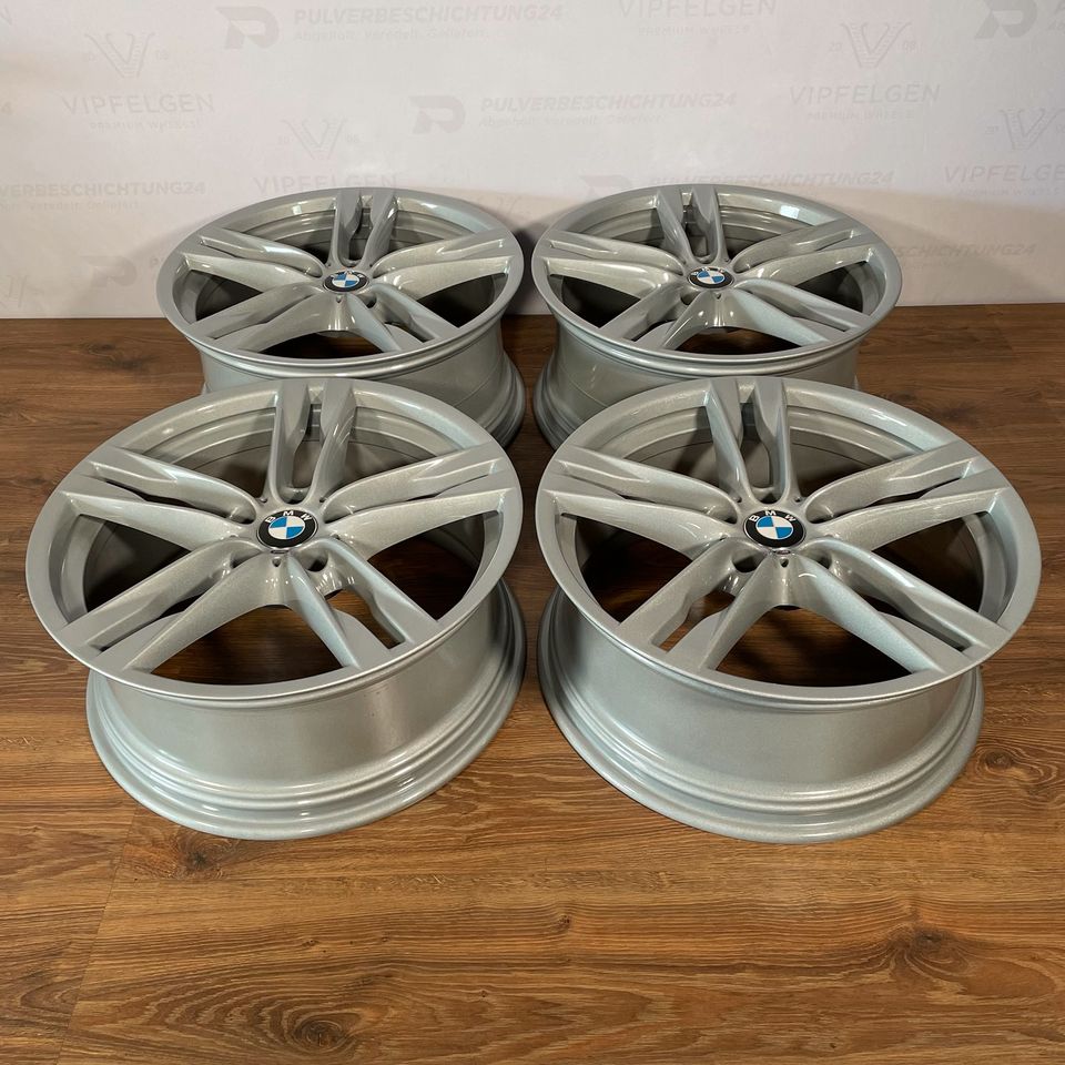 Originale 20 Zoll BMW Styling 373 M Doppelspeiche 5er F10 F11 Leichtmetallfelgen Alufelgen Felgen silber glänzend (weitere Farben möglich)