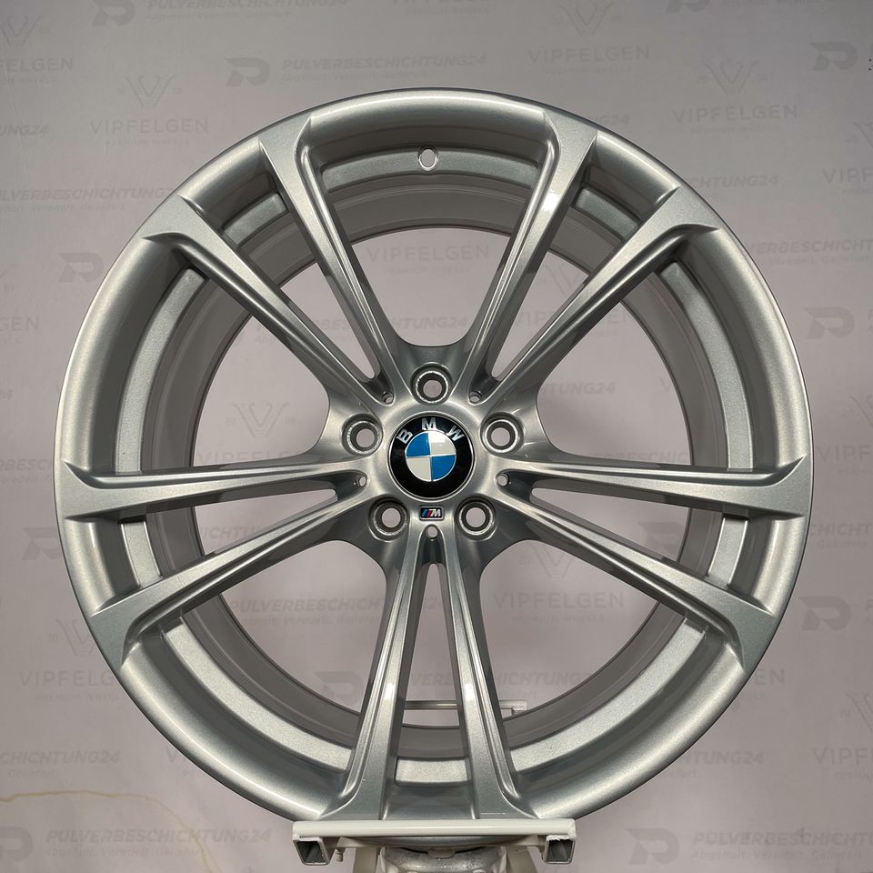 Originale 20 Zoll BMW M5 F10 Styling M409 Doppelspeiche Alufelgen Felgen Leichtmetallfelgen silber glänzend (weitere Farben möglich)