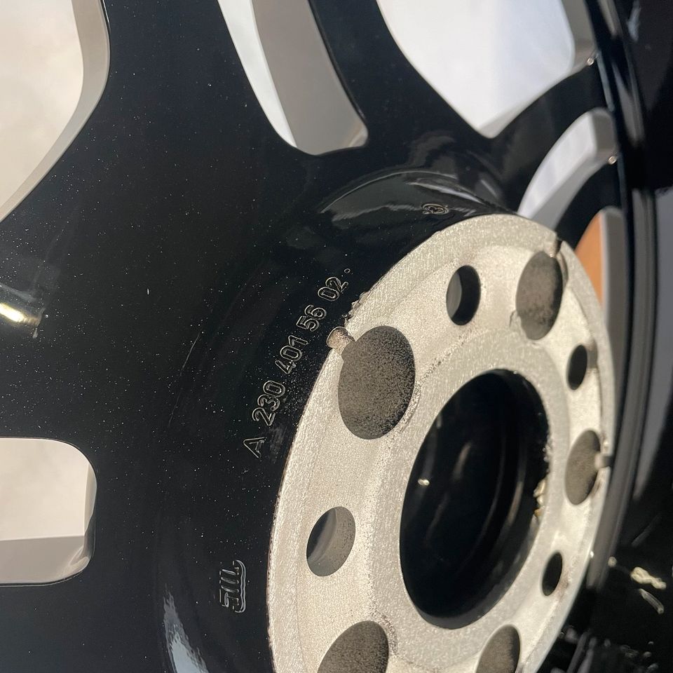 Originale 19 Zoll Mercedes SL 55 63 65 AMG R230 Schmiede-Alufelgen Felgen Leichtmetallfelgenschwarz mit glanzgedrehter Front (weitere Farben möglich) 
