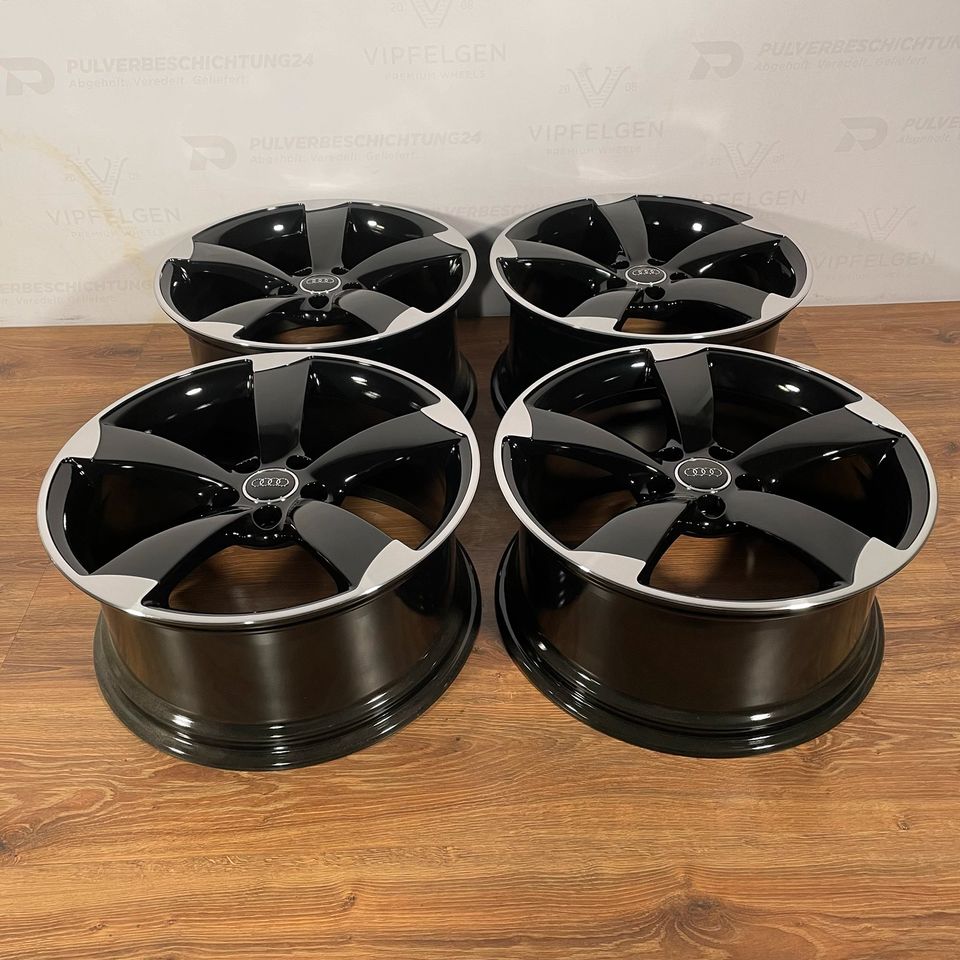 Originale 19 Zoll Audi TT TTS TTRS 8J Rotor Alufelgen Leichtmetallfelgen Felgen schwarz glänzend glanzgedreht (weitere Farben möglich)