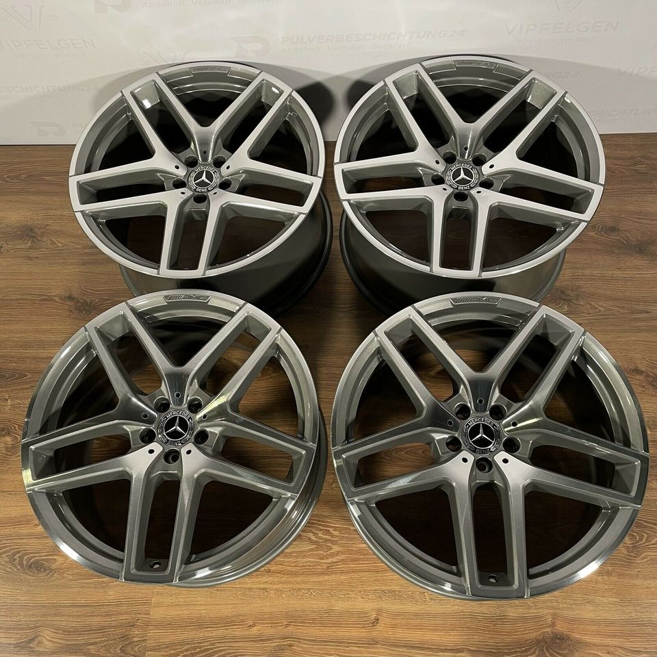 Originale 21 Zoll AMG Mercedes GLE Coupe C292 A292 Alufelgen Felgen Leichtmetallfelgen silber mit glanzgedrehter Front (weitere Farben möglich)