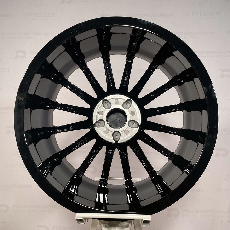 Originale AMG Mercedes V-Klasse W639 Vito Viano Alufelgen Felgen Leichtmetallfelgen schwarz glänzend mit glanzgedrehtem Rand (weitere Farben möglich)