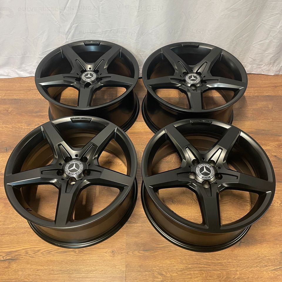 Originale 19 Zoll AMG Mercedes SL R231 W231 Alufelgen schwarz Alufelgen Felgen Leichtmetallfelgen schwarz matt (weitere Farben möglich) 