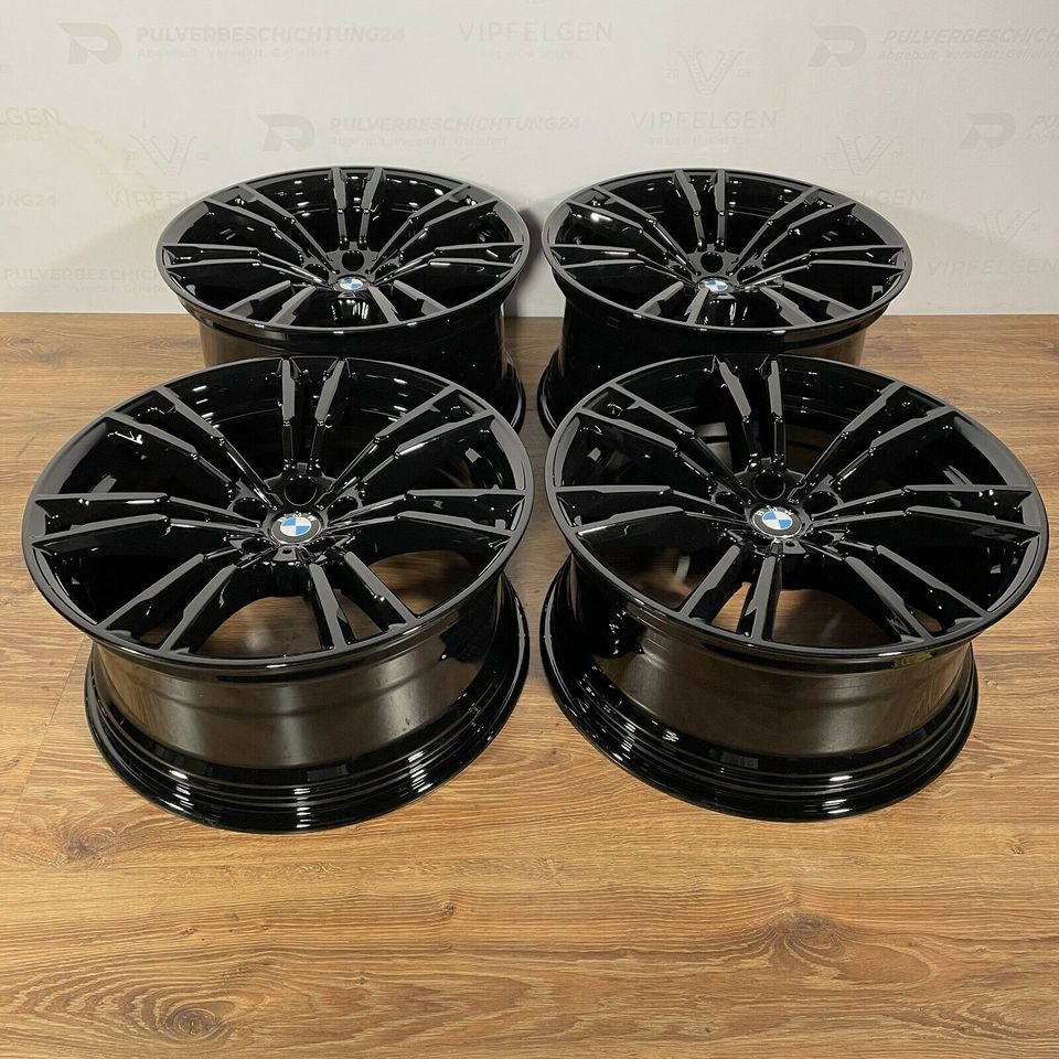Originale 20 Zoll BMW M5 F90 Styling M706 Doppelspeiche Alufelgen Leichtmetallfelgen Felgen schwarz glänzend (weitere Farben möglich)