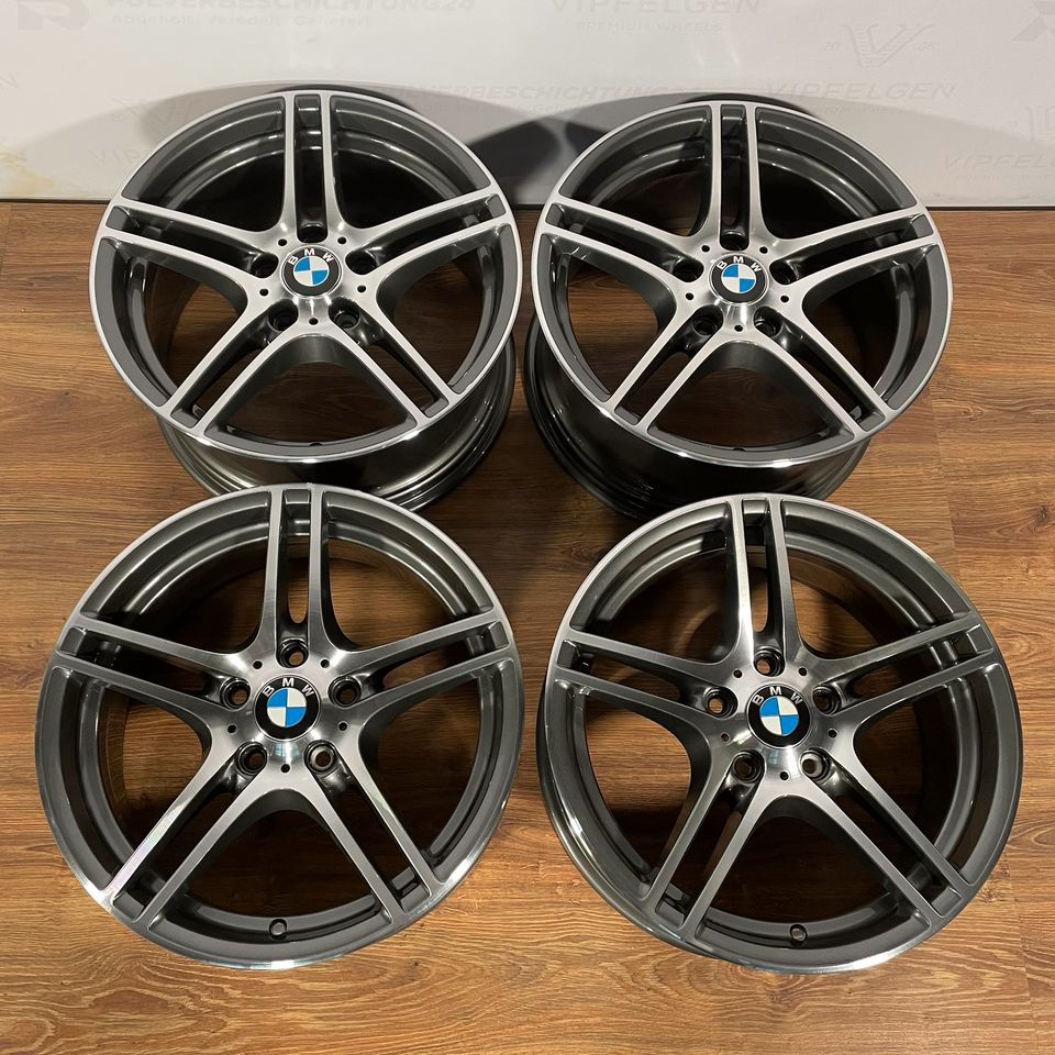 Originale 18 Zoll BMW 1er E81 E82 E87 E88 Styling M313 M-Paket Alufelgen Felgen Leichtmetallfelgen anthrazit mit glanzgedrehter Front (weitere Farben möglich)