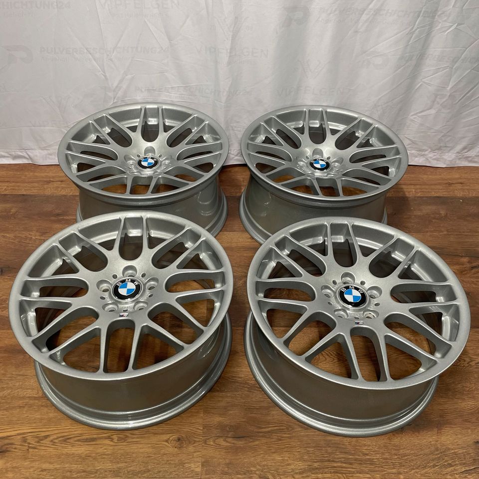 Originale 19 Zoll BMW M3 E46 CSL Styling M163 Kreuzspeiche Alufelgen Felgen Leichtmetallfelgen silber glänzend (weitere Farben möglich)