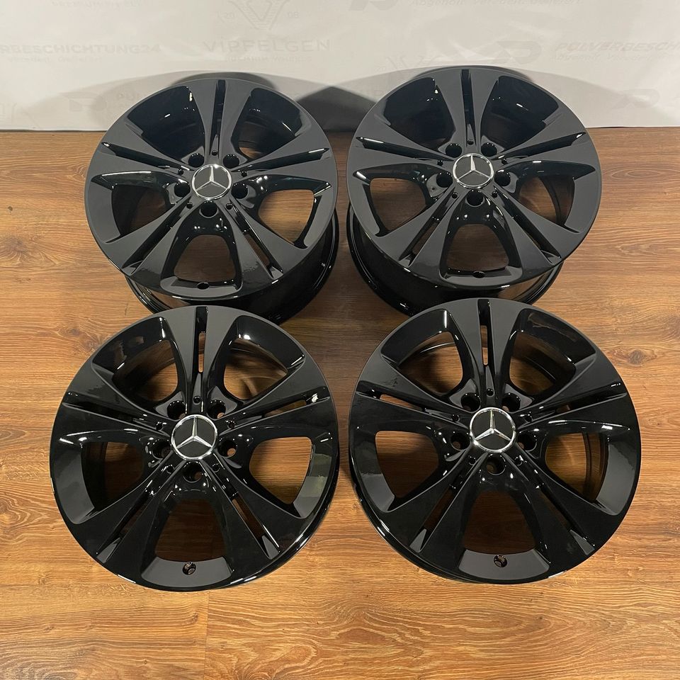 Originale 17 Zoll Mercedes C-Klasse W205 S205 Alufelgen Felgen Leichtmetallfelgen schwarz (weitere Farben möglich)