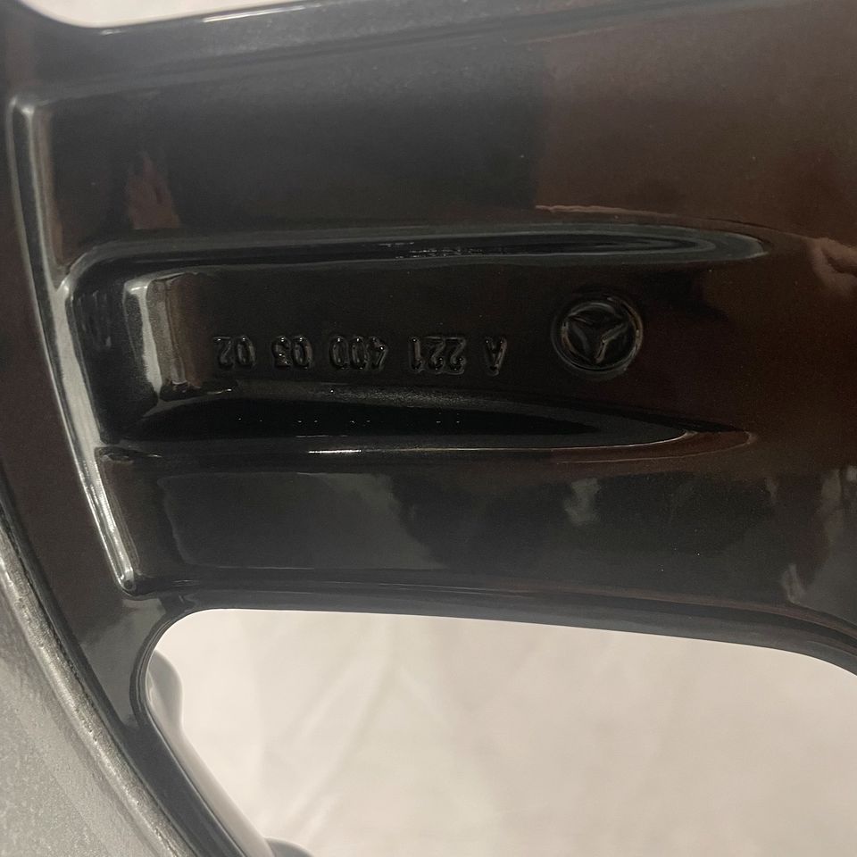 Originale 19 Zoll Mercedes S-Klasse W221 CL C216 Styling VI Alufelgen Felgen Leichtmetallfelgen Stern anthrazit und Rohr Silber mit glanzgedrehtem Bett (weitere Farben möglich)