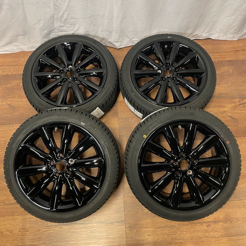 Originale 17 Zoll Mini F55 Cosmos Spoke 499 Alufelgen Ganzjahresreifen Felgen Leichtmetallfelgen schwarz glänzend (weitere Farben möglich)