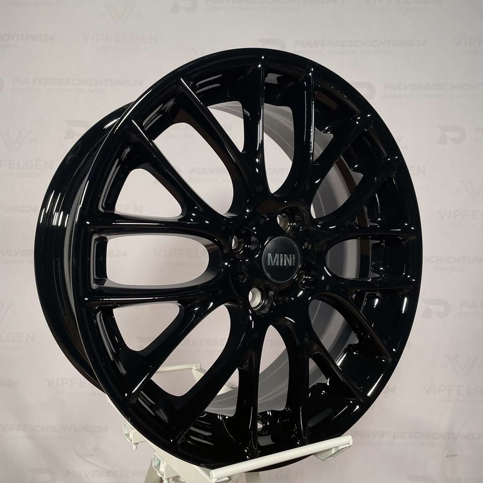 Originale 17 Zoll Mini JCW Cross Spoke Challenge R112 R50 Alufelgen Felgen Leichtmetallfelgen schwarz glänzend mit Pirelli Sottozero Winterbereifung (weitere Farben möglich)