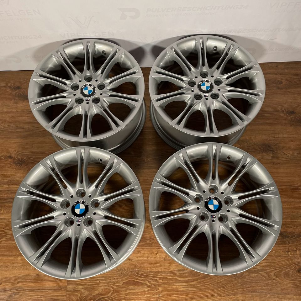 Originale 18 Zoll BMW 5er E60 E61 Styling M135 Doppelspeiche Alufelgen Leichtmetallfelgen Felgen silber glänzend Pirelli Cinturato All season SF2 Reifen montiert undgewuchtet indiv. auf Kundenwunsch (weitere Farben möglich) 