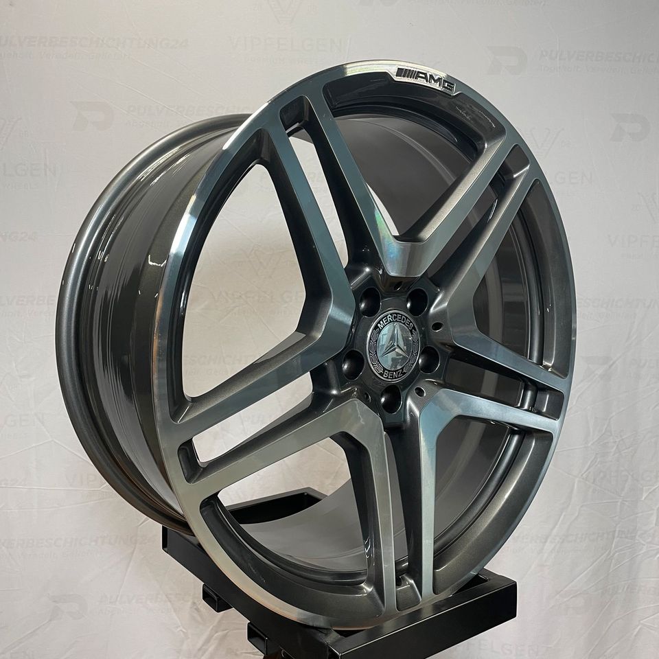 Originale 20 Zoll Mercedes S-Klasse W221 S63 Alufelgen AB anthrazit mit glanzgedrehter Front (weitere Farben möglich) 