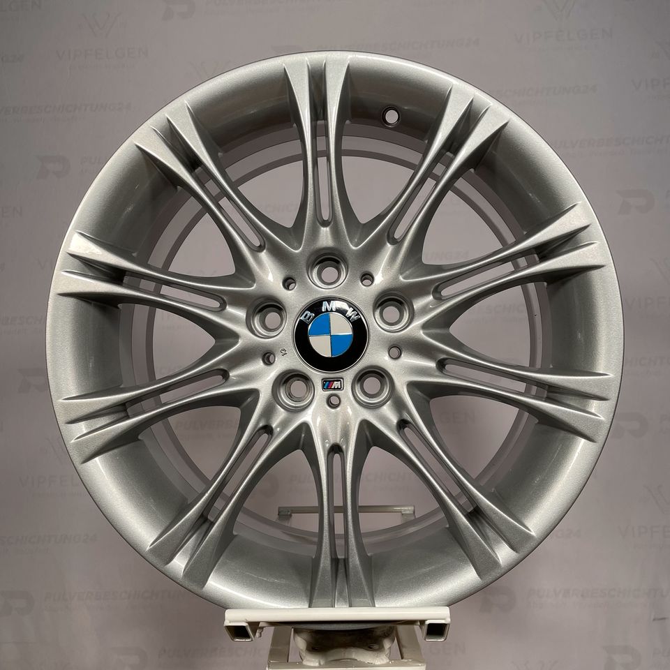 Originale 18 Zoll BMW 5er E60 E61 Styling M135 Doppelspeiche Alufelgen Leichtmetallfelgen Felgen silber glänzend Pirelli Cinturato All season SF2 Reifen montiert undgewuchtet indiv. auf Kundenwunsch (weitere Farben möglich) 