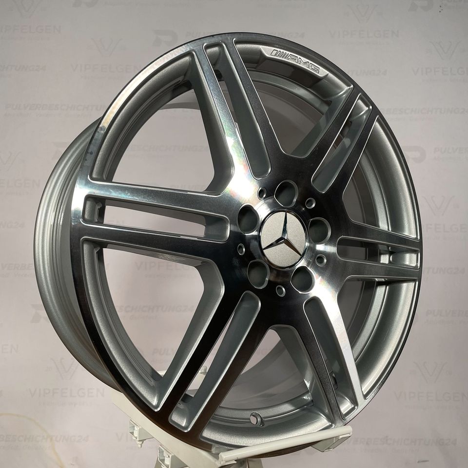 Originale 18 Zoll AMG Mercedes E-Klasse W212 S212 Alufelgen Felgen Leichtmetallfelgen silber glänzend mit glanzgedrehter Front (weitere Farben möglich)