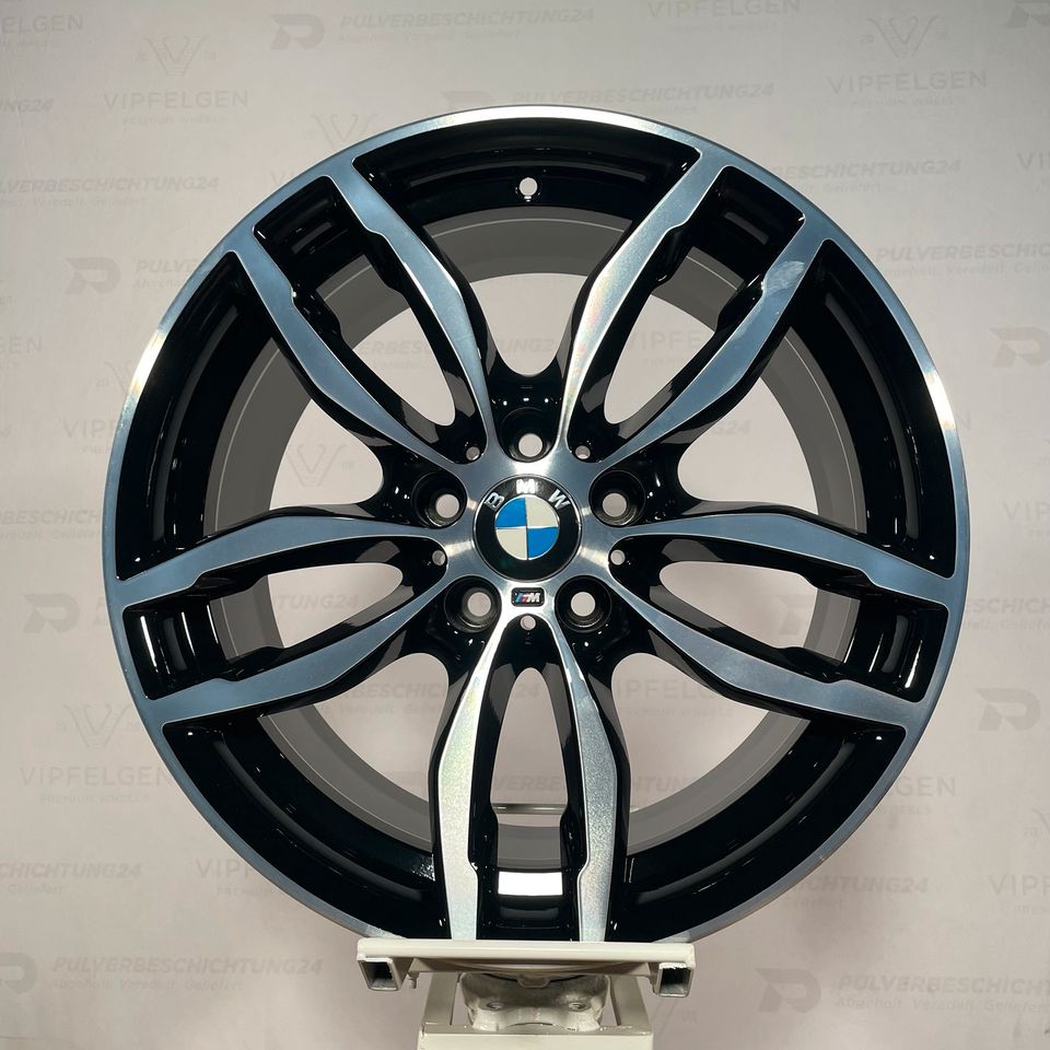 Originale 19 Zoll BMW X3 F25 Styling 622 M-Doppelspeiche Alufelgen Felgen Leichtmetallfelgen schwarz mit glanzgedrehter Front (weitere Farben möglich)