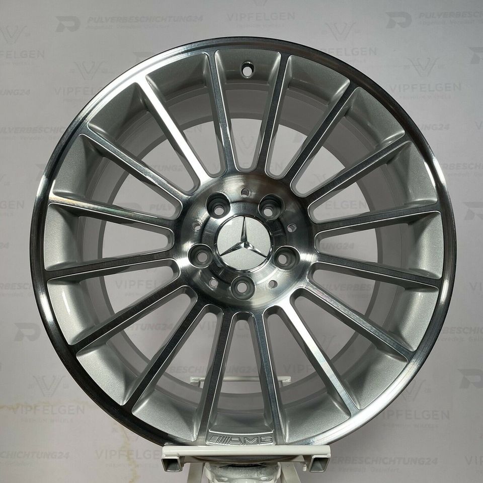 Original 18 Zoll Mercedes SLK 55 AMG R171 W171 Alufelgen Felgen Leichtmetallfelgen silber glänzend mit glanzgedrehter Front (weitere Farben möglich)