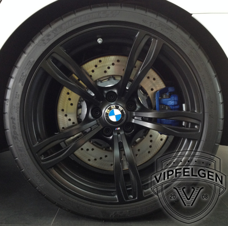 Satz 20" BMW Styling 343 M Doppelspeiche schwarz M5 F10 Sommerräder Kompletträder