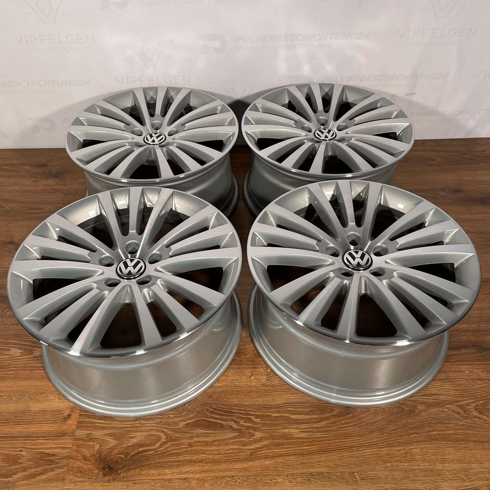 Originale 18 Zoll VW Phaeton 3D Spirit 3DO601025AF Alufelgen Felgen Leichtmetallfelgen silber mit glanzgedrehter Front (weitere Farben möglich)