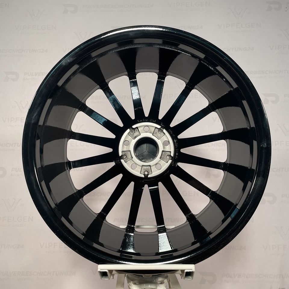 Originale 19 Zoll AMG Mercedes A-Klasse A45 W176 Alufelgen Felgen Leichtmetallfelgen schwarz glänzend mit glanzgedrehter Front (weitere Farben möglich)