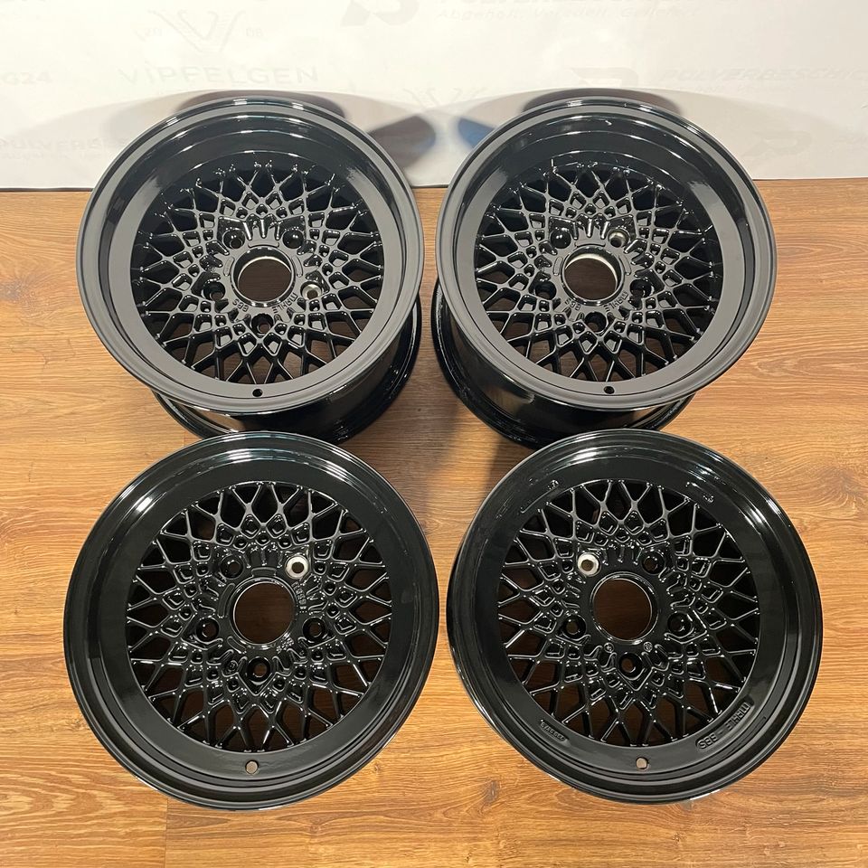 Originale 15 Zoll BBS Mahle Alufelgen 5x130 Porsche 911 964 928 Felgen Leichtmetallfelgen schwarz glänzend (weitere Farben möglich)