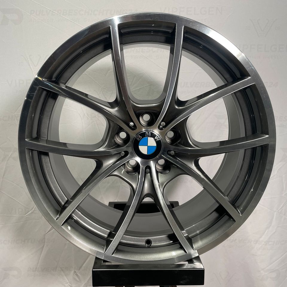 Originale 20 Zoll BMW 6er F12 F13 Styling 356 V-Speiche Alufelgen Felgen Leichtmetallfelgen anthrazit mit glanzgedrehter Front (weitere Farben möglich)