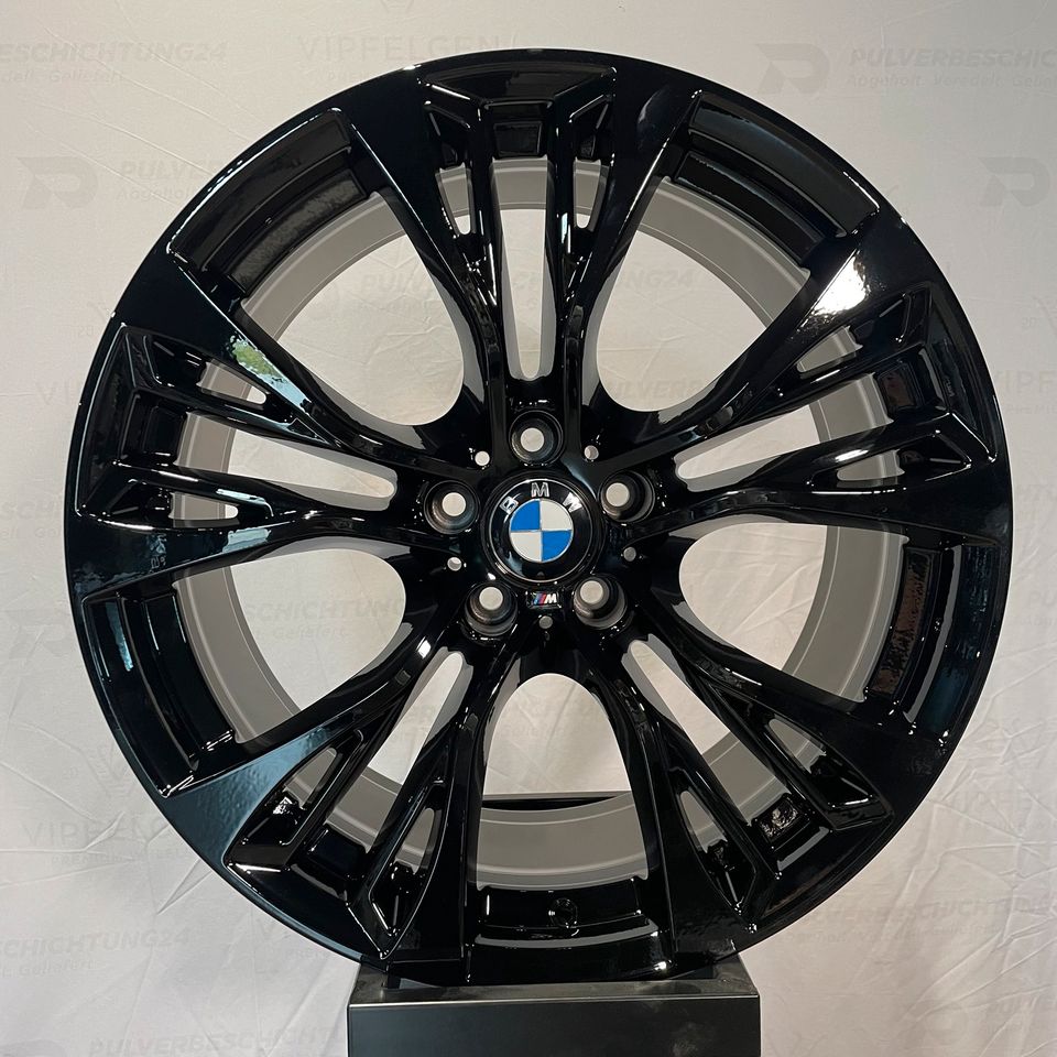 Originale 21 Zoll BMW X3 F25 Styling 599 M-Doppelspeiche Alufelgen Felgen Leichtmetallfelgen schwarz glänzend (weitere Farben möglich)