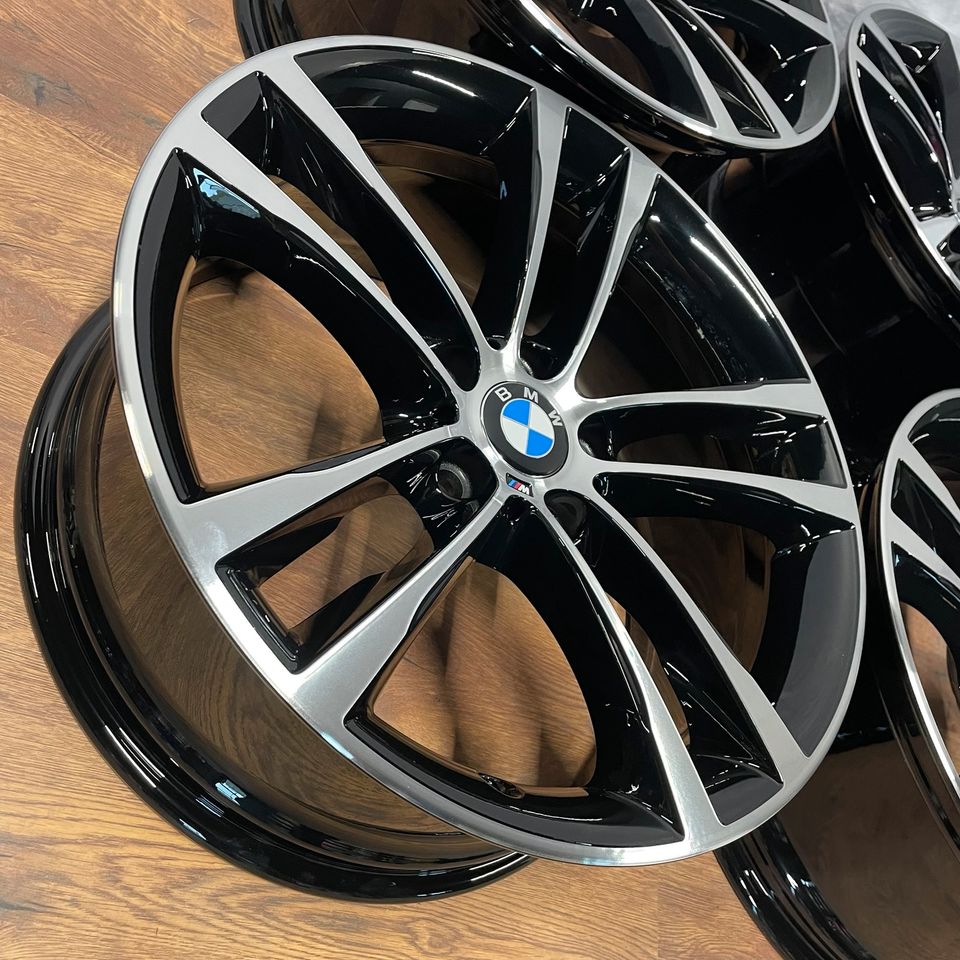 Originale 19 Zoll BMW 3er GT F34 Styling M598 Alufelgen Felgen Leichtmetallfelgen schwarz mit glanzgedrehter Front (weitere Farben möglich)