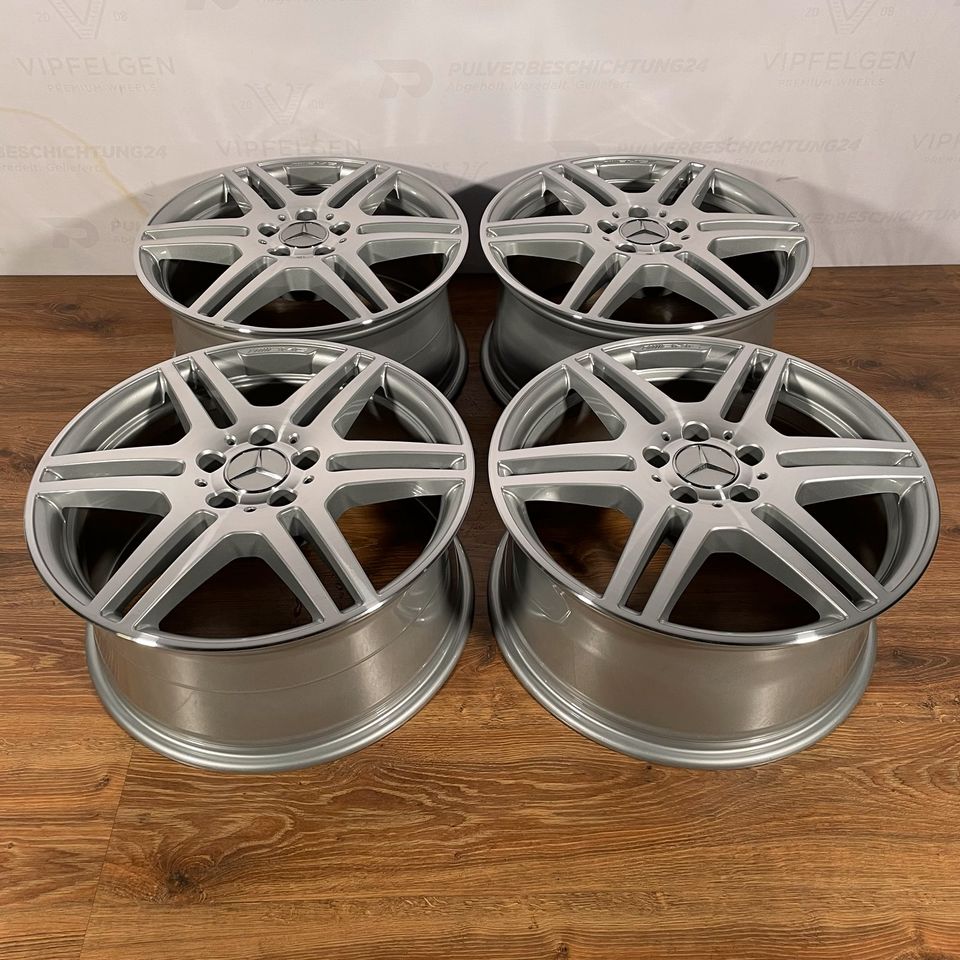 Originale 18 Zoll AMG Mercedes E-Klasse W212 S212 Alufelgen Felgen Leichtmetallfelgen silber glänzend mit glanzgedrehter Front (weitere Farben möglich)