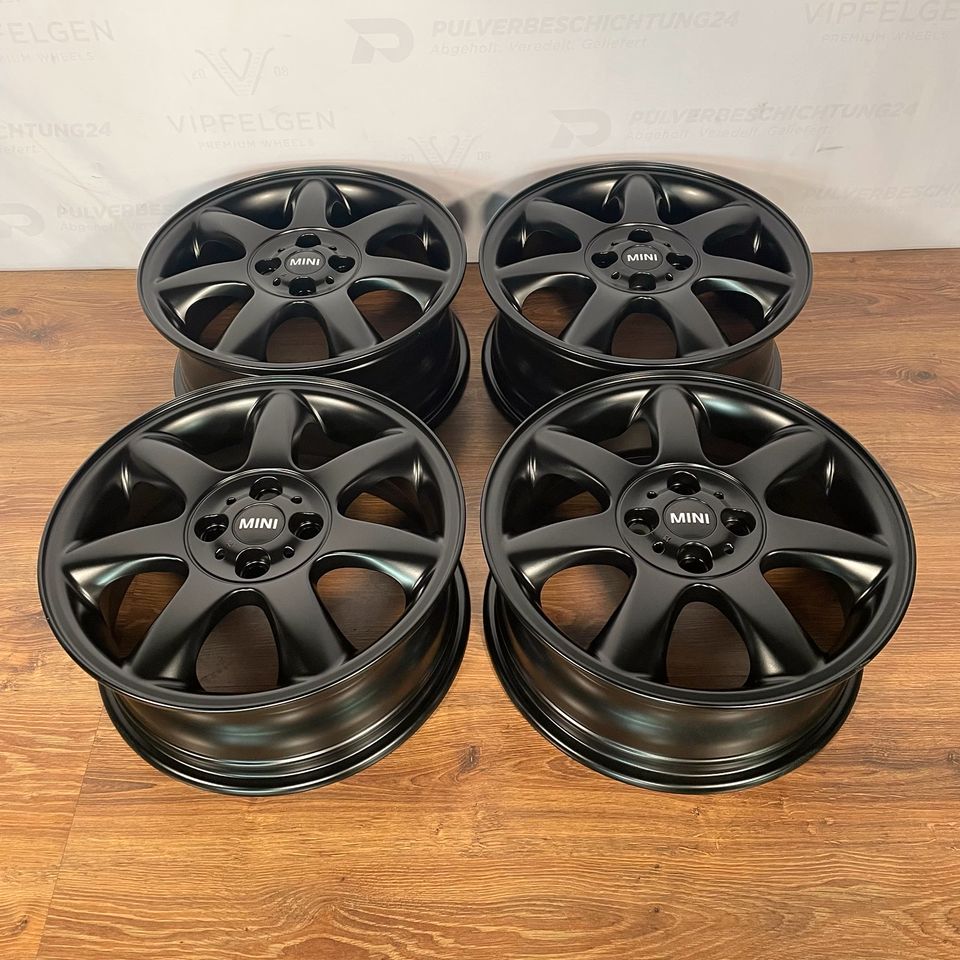 Originale 16 Zoll Mini One Cooper R50 R52 R53 R56 R57 94 Alufelgen Leichtmetallfelgen schwarz matt (weitere Farben möglich)